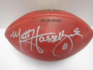 MATT HASSELBECK AUTOGRAPHED SEATTLE SEAHWKS SIGNED TEAM OFFICIAL FOOTBALL NO COA - Picture 1 of 2