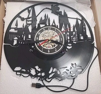 Reloj de Pared Vinilo Harry Potter Regalo Cumpleaños Vacaciones Arte Hogar Habitación Decoración Diseño Foto 1 de 2