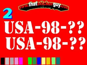 USA FENDER ID 2pc stickers fits jeeps chevy ford vw windows tailgate utv - Picture 1 of 18