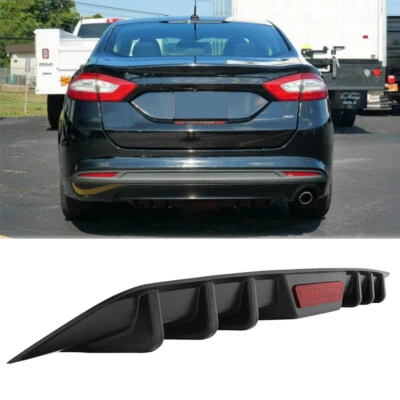 Black Rear Bumper Diffuser 6 Shark Fin Spoiler Splitter Valance For Ford Mondeo - image 1 of 4