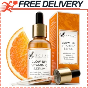 Vitamin C Face Serum Hyaluronic Acid, Ferulic Acid & Vit E Anti Aging Facial 1oz - Picture 1 of 8