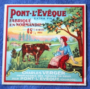 CHEESE LABEL / BRIDGE L'EVEQUE C ORCHARD - Picture 1 of 1