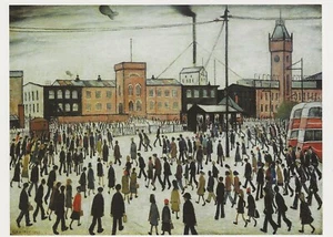 Postcard Laurence Stephen Lowry "Going to Work" 1943 Imperial War Museum MINT - Picture 1 of 1