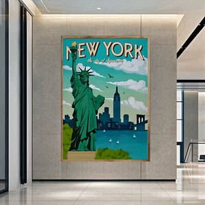 New York Statue of Liberty 01 Motivation Wall Art Print POSTER / CANVAS - Picture 1 of 3