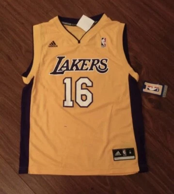 Camiseta deportiva Pau Gasol Los Angeles Lakers Adidas réplica juvenil mediana nueva con etiquetas Foto 1 de 3