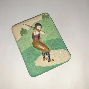 Vintage Dezine Handpainted Golfer Trinket Box Masculine, Golfers - Bild 1 von 6