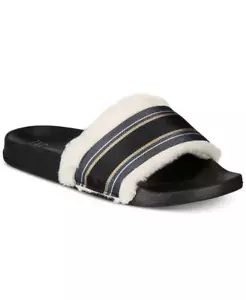 $29.99 INC International Concepts INC Pantofole da scivolo in pelliccia sintetica Varsity, XL (10-11) - Foto 1 di 1