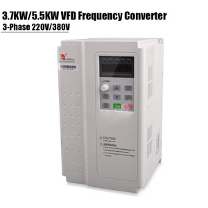 3,7KW/5,5KW VFD Frequenzumrichter 3-phasig 220V/380V für Graveur Spindelmotor - Bild 1 von 10