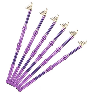 Caña de Pescar Telescópica Alta Fibra de Carbono Portátil Carpa Roca Poste de Agua Salada Foto 1 de 4