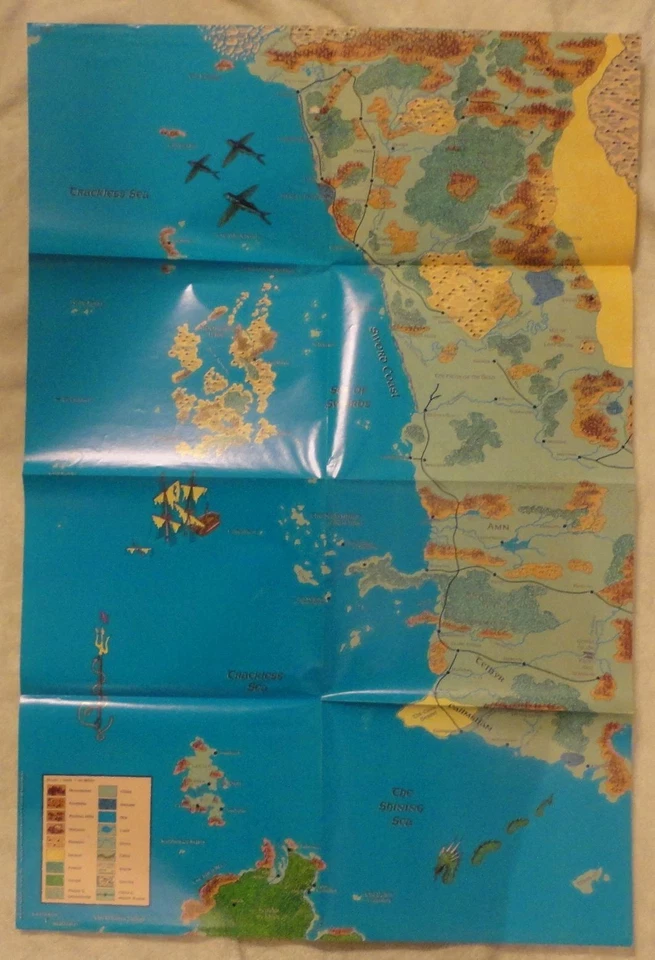 Advanced Dungeons and Dragons AD&D Forgotten Realms Box Set Map #1 1085xxx0701 - Image 1 of 1
