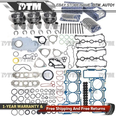 Engine Rebuild Overhaul Pistons Seals Kit For Audi A8 Q7 A6 S5 3.0 TFSI CRE CTD - Image 1 of 4