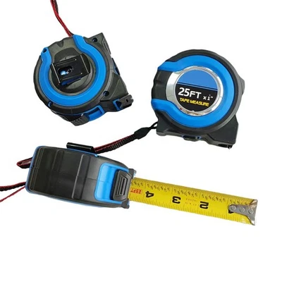 25 Foot Retractable Tape Measures Set 3 Pack 1 Inch Wide for Home Workshop Use - Image 1 of 4