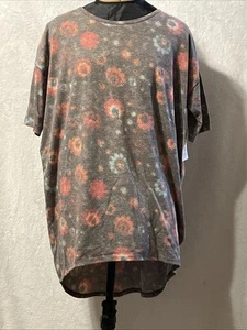 Women’s LuLaRoe Irma Gray With Floral Pattern Size S - Picture 1 of 2