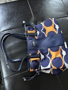 Coach Handtasche E1380-F23959 Navy Blau Orange - Bild 1 von 8