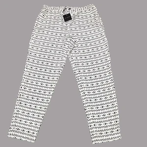 St John Collection Anzughose Damen Größe 12 Pull-On weiß schwarz Druck Seide? - Bild 1 von 7