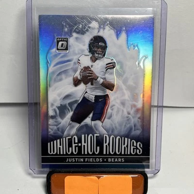 2021 Optic Justin Fields White Hot Rookies Silver Prizm - Image 1 of 2
