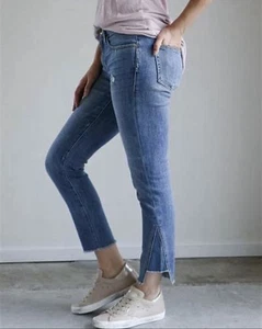 FRAME Le Boy Beaudry Jeans Size 26 Distressed Gusseted raw hem - Picture 1 of 7