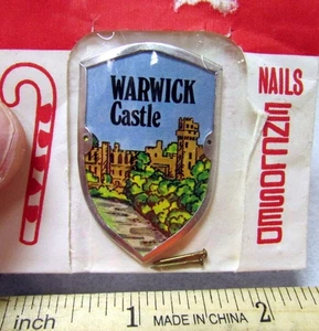 Warwick Castle England United Kingdom UK Hiking / Walking stick medallion - Picture 1 of 1