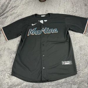 Authentic Nike Miami Marlins Alternate Black Jersey Jon Berti 5 Men’s Large - Picture 1 of 18