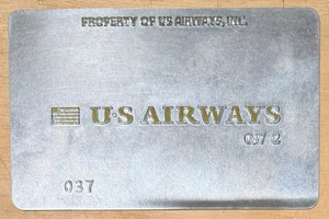 Vintage US Airways Airline Ticket Validation Plate - Picture 1 of 2