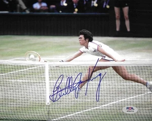 Billie Jean King Tennis Wimbledon Champion Signed Auto 8x10 Photo PSA DNA - Picture 1 of 1