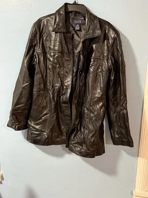 Chaqueta de cuero suave negra para mujer - Hillard and Hansen XXL Foto 1 de 4