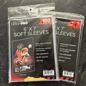 New 100+ ULTRA PRO 5” x 7” Soft CARD SLEEVES Acid-free PVC-free - Picture 1 of 5