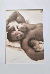 Man & Babies by Anne Geddes Fine Art Photo Lithographic Print A3 Card Mount - Picture 1 of 6