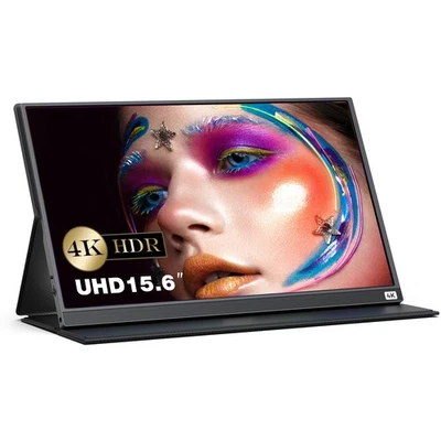 New 4K Portable Monitor 15.6" UHD IPS 3840x2160 USB C Portable Computer Display - Image 1 of 4