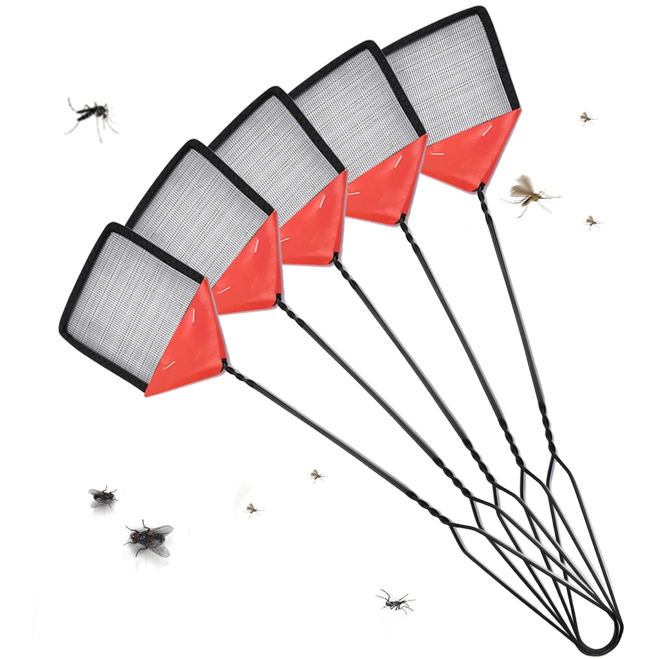 3/5Pcs NEW Heavy Duty Fly Swatter Set Metal Wire Bug Insect Pest Killer Catcher - Image 1 of 4