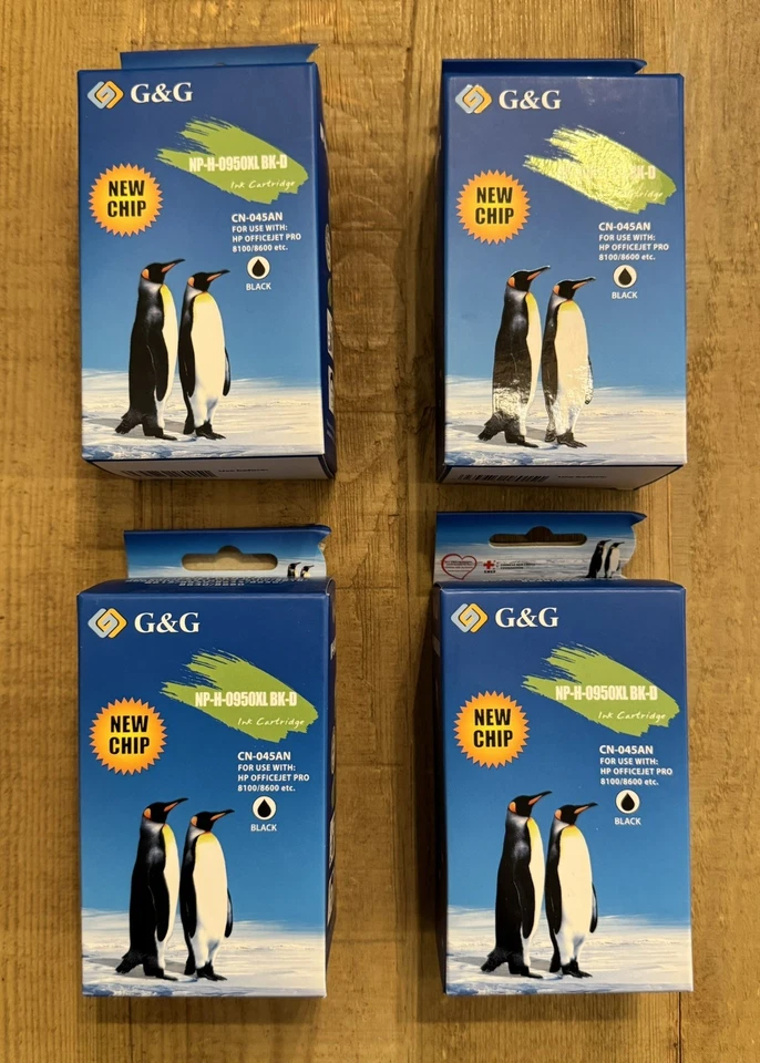 4 nuevos cartuchos negros G&G NP-H-0950XL BK-D - HP Officejet Pro Foto 1 de 1