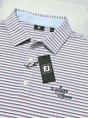 Polo de golf Footjoy a rayas de equilibrio para hombre grande Slammer Squire Club Foto 1 de 4