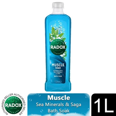 Radox Muscle Soak Bath Soak with Sage & Sea Minerals 1L