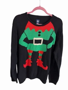 Route 66 Elf Body Ugly Christmas Sweater Womens XXL Cotton Blend Crew Neck - Picture 1 of 8
