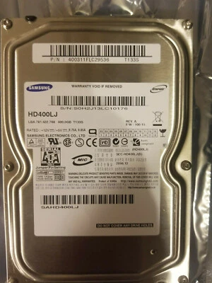 Samsung HD400LJ Rev A FW: 100-15 400GB SATA 3.5" HD 400311FLC29536 T133S - Image 1 of 3