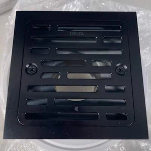 Delta DT062412-BL 4" Tile-In Square Shower Drain, Matte Black - Picture 1 of 1