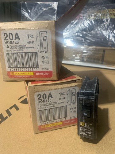 Square D HOM120 20 A Miniature Circuit Breaker 785901065210| eBay