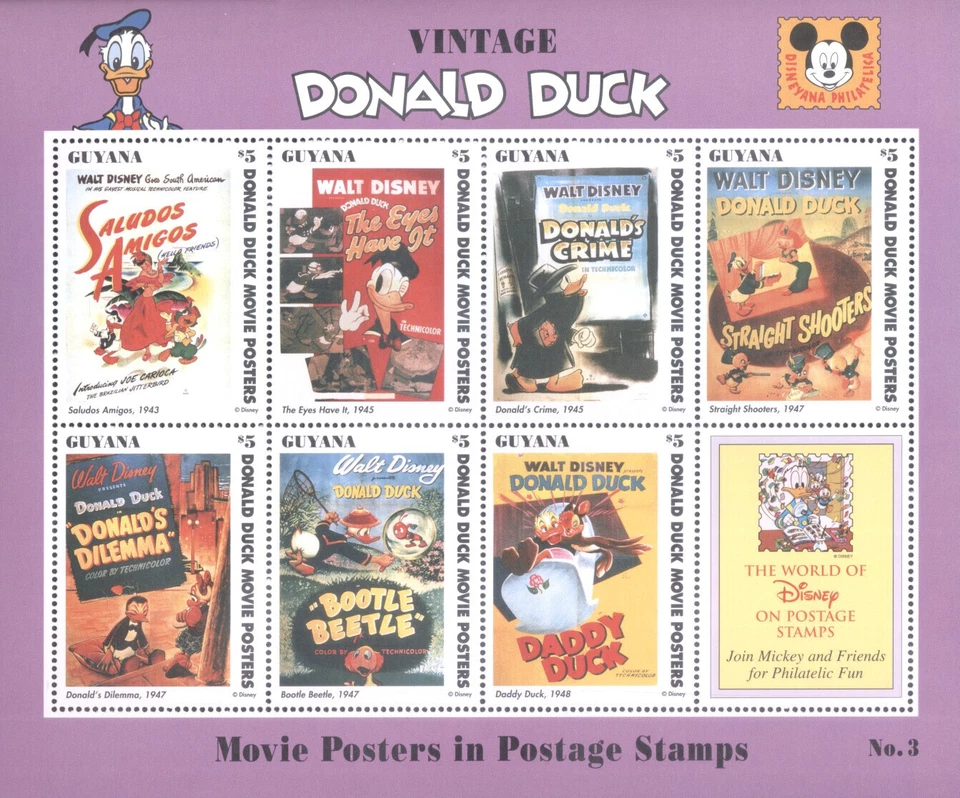 (703306) Disney, Movie Posters 3, Guyana - Image 1 of 1