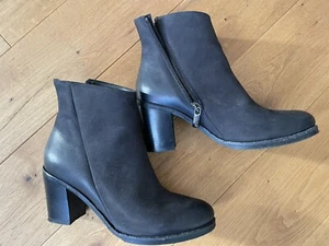 Stiefeletten Ancle Boots  Kurzstiefel Piranha Gr. 38 Leder schwarz - Bild 1 von 6