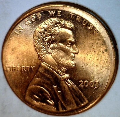 2003 ERROR OFF CENTER Lincoln Cent Nice Unc. / BU Coin RARE DATE  NR  FREE SHIP - Image 1 of 2