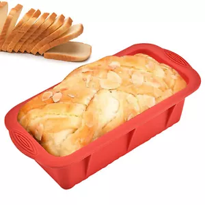 Silicone Non-Stick Baking Mould Cake Tin Bread Loaf Pan Oven Tray Toast Mold - Picture 1 of 9