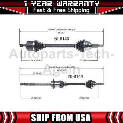 Eje delantero TrakMotive 2 CV para Nissan Quest 2004-2009 Foto 1 de 3