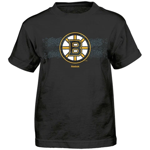 NHL Boston Bruins Fractal Camo Short Sleeve Tee, Small/(4), Black Cover