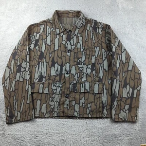 Vintage Trebark Shirt Jacket Mens XL Camo Early 80s Burk MFG Lightweight - Picture 1 of 13