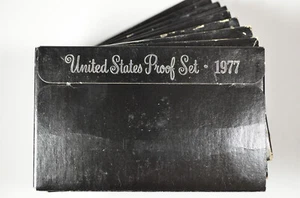 1977 S US Mint Proof Sets with Proof Ikes Ten Set Lot OGP - Picture 1 of 2