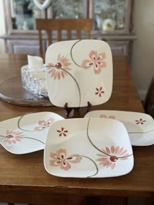4 Corelle Floral Blume Quadratisch Essteller 10 1/2" Landhaus Kern - Bild 1 von 11