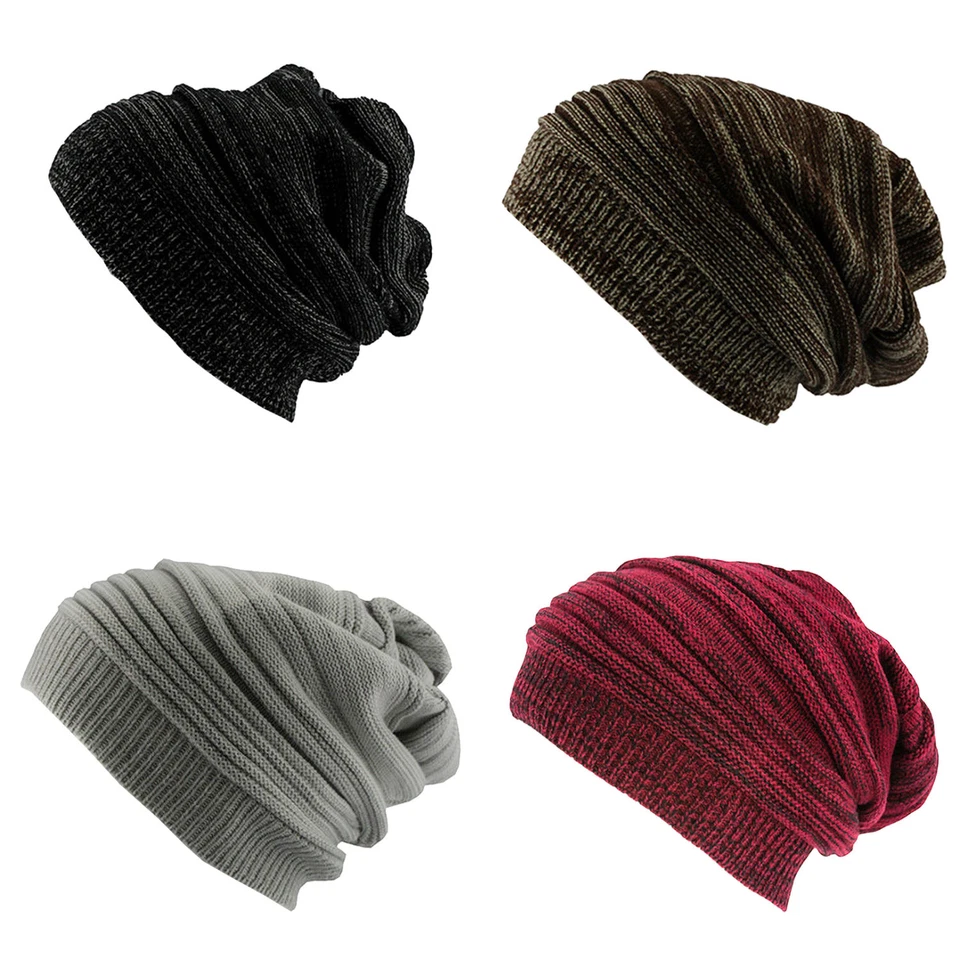 Long Beanie Mütze XXL Slouch Damen Herren Kinder Unisex Mützen Winter 5 Muster