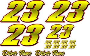 Go Kart Racing Vinyl Decal Numbers - Bild 1 von 4