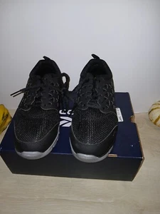 Reebok Work Shoe Black SubLite Cushion Athletic Alloy Toe RB4041 Men's Size 9W - Picture 1 of 18