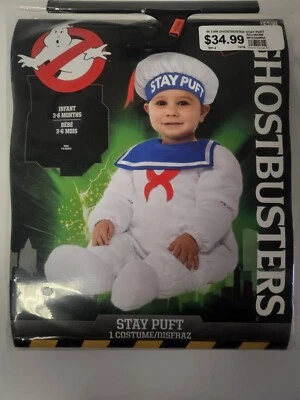 Ghostbusters Stay Puft Marshmallow Halloween Costume Infant Baby 3-6 Months New - Image 1 of 4